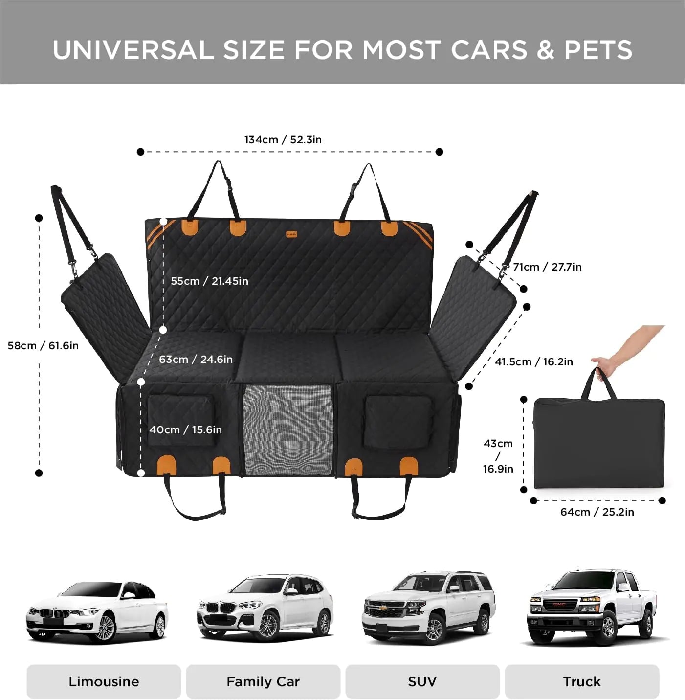 Dog Car Back Seat Cover