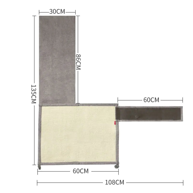 Cat Scratch Board with Sisal Toy and Nail Care